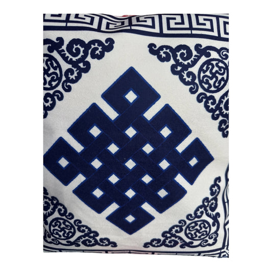 Tibetan endless knot printed valvet cushion cover