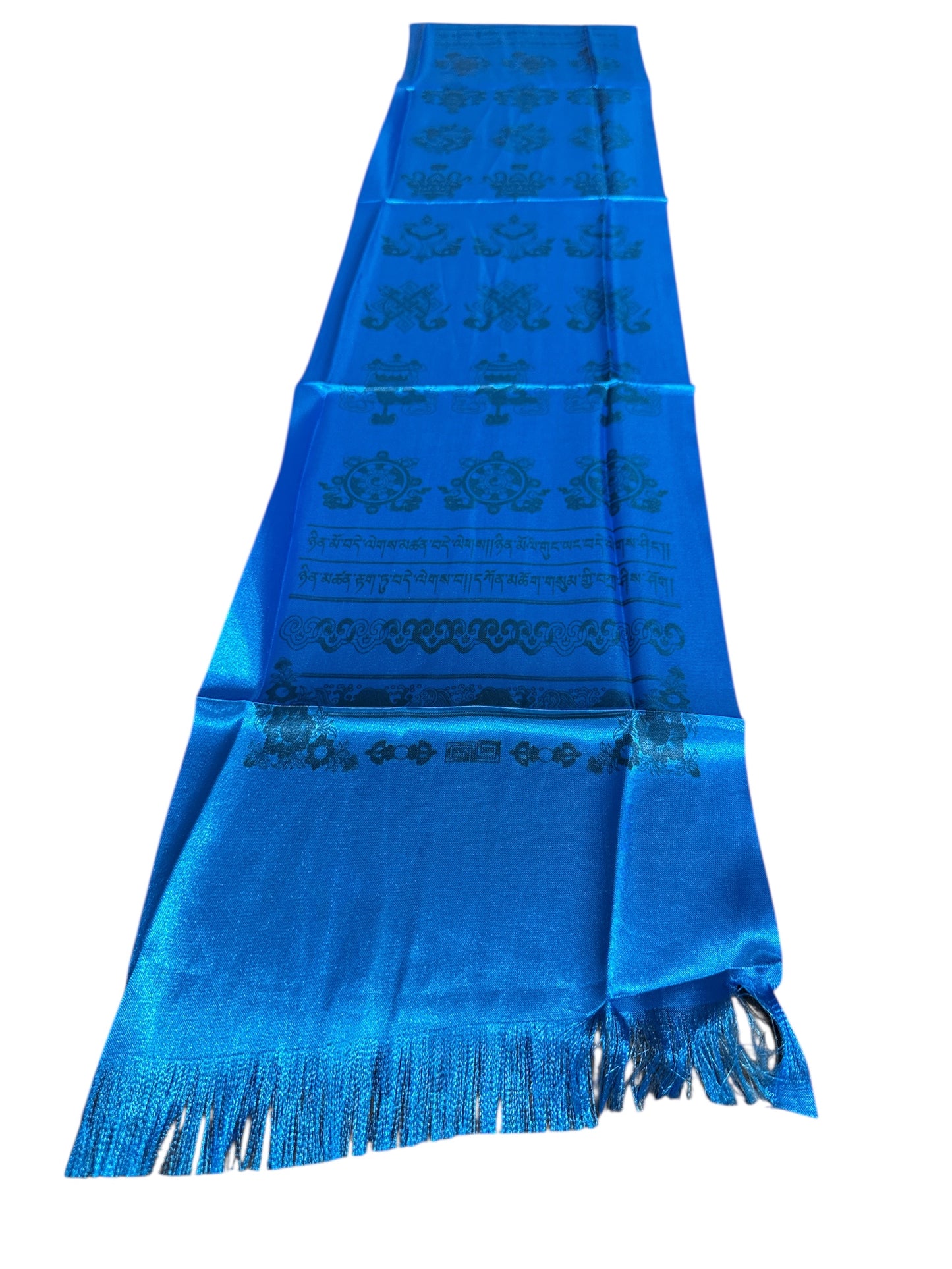 Tibetan Blue Silk Khata / Khada / Offering Scarf