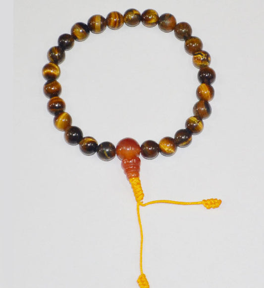 Bracelet Mala / Mala pour la main en œil de tigre