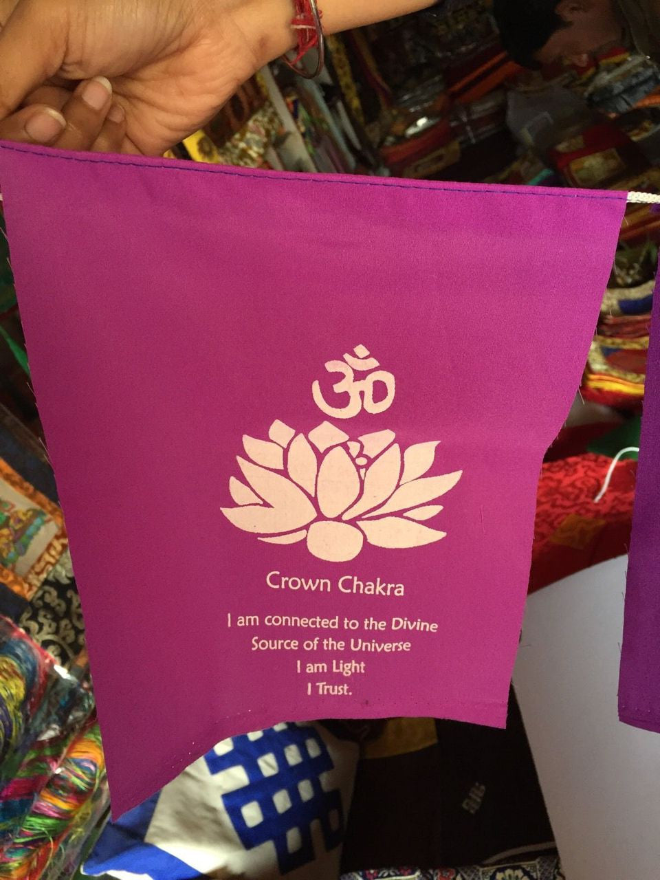 Bouddhisme tibétain Drapeaux de prière 7 Chakras / Lungta