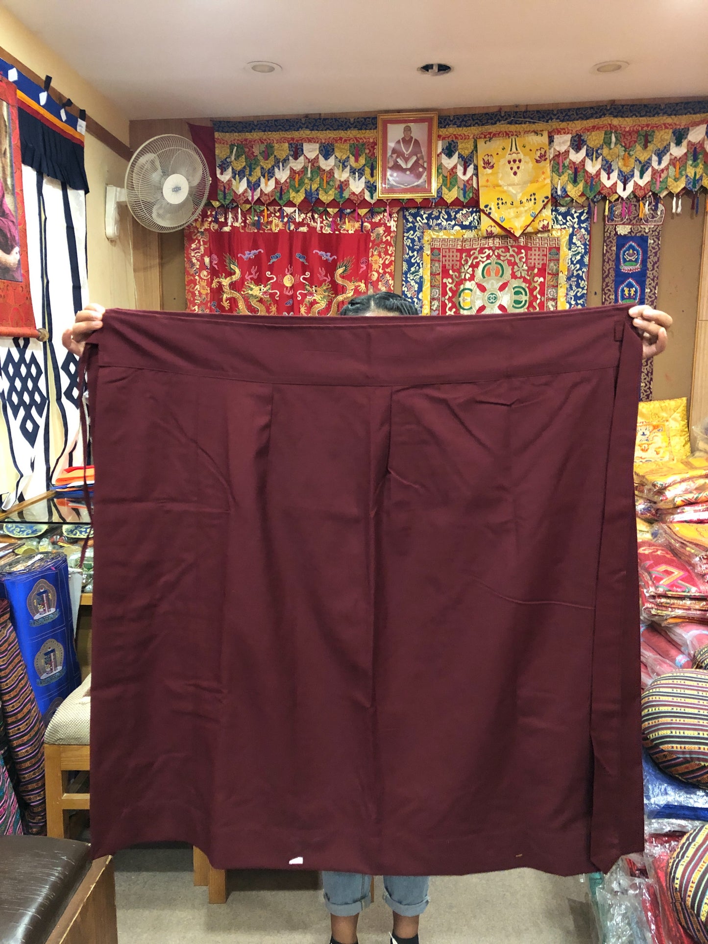 Tibetan Buddhist uni-Sex Cotton Meditation Skirt/danji/Half chubba/Monks Skirt
