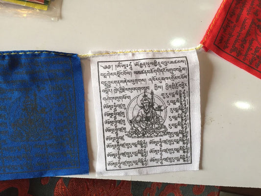 Drapeau de prière tibétain en coton Guru Rinpoche