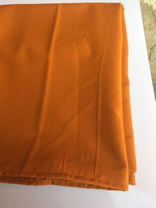 CHÂLE DE MÉDITATION TIBÉTAIN EN COTON JAUNE FONCÉ / MOUTARDE / ZEN