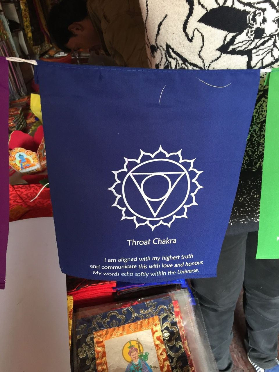 Bouddhisme tibétain Drapeaux de prière 7 Chakras / Lungta