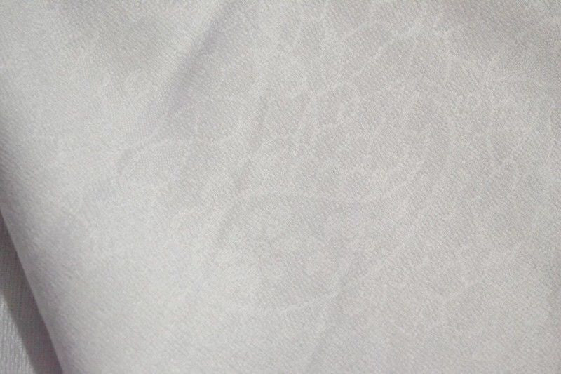 Châle de méditation bouddhiste tibétain en pashmina et soie blanche avec design personnalisé