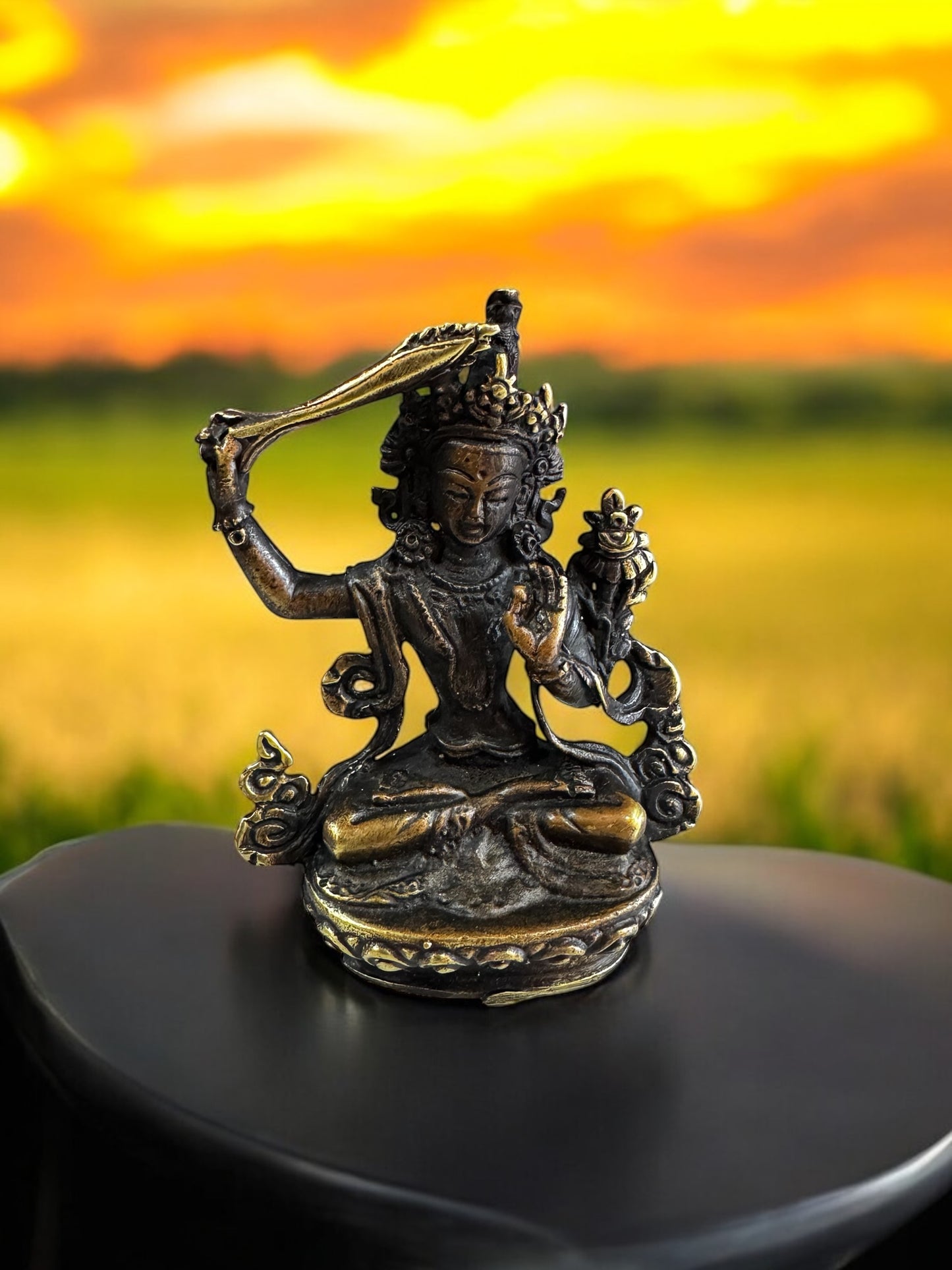 Tibetan Nepalese handmade manjushri / manjushree small statue