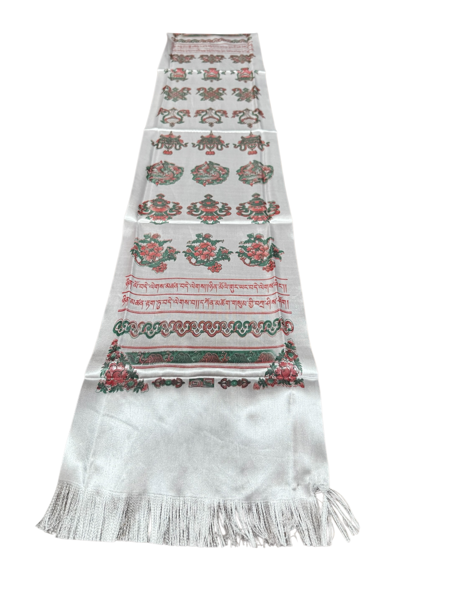 Tibetan White Silk Khata / Khada / Offering Scarf