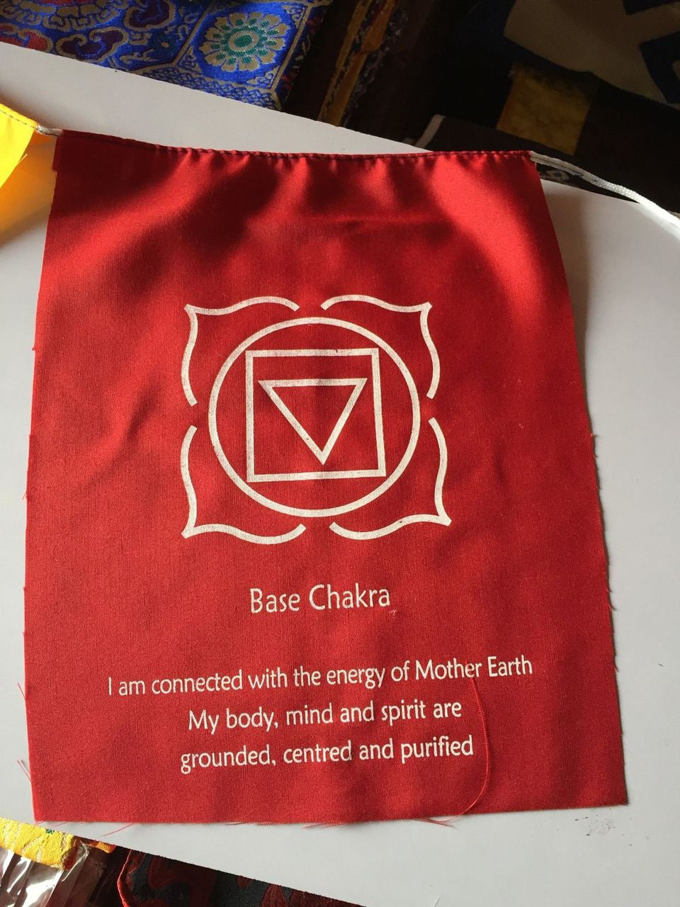 Bouddhisme tibétain Drapeaux de prière 7 Chakras / Lungta