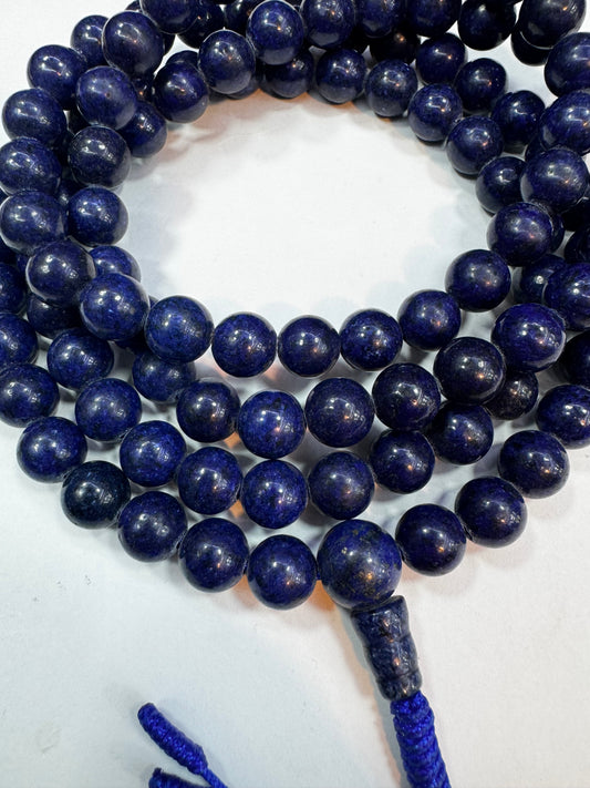 Tibetan Buddhist Lapis Lazuli Mala Prayer Beads