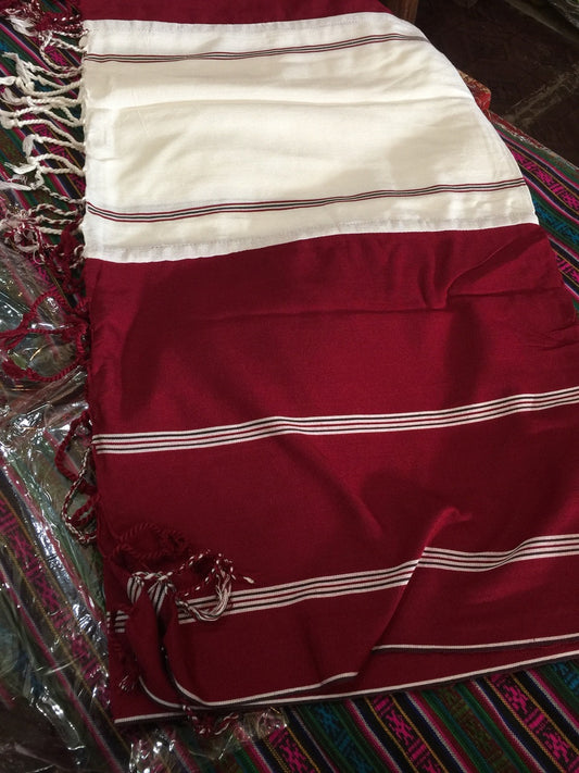 Châle de méditation bouddhiste tibétain en pashmina et soie ngakpa / châle de moine / châle de yoga