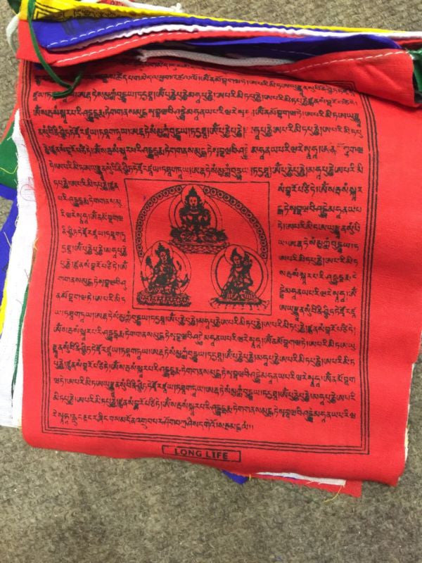 Tibetan Pure cotton Buddhist prayer flag/lungta/large/ 25 Leaves /6 Meter Approx
