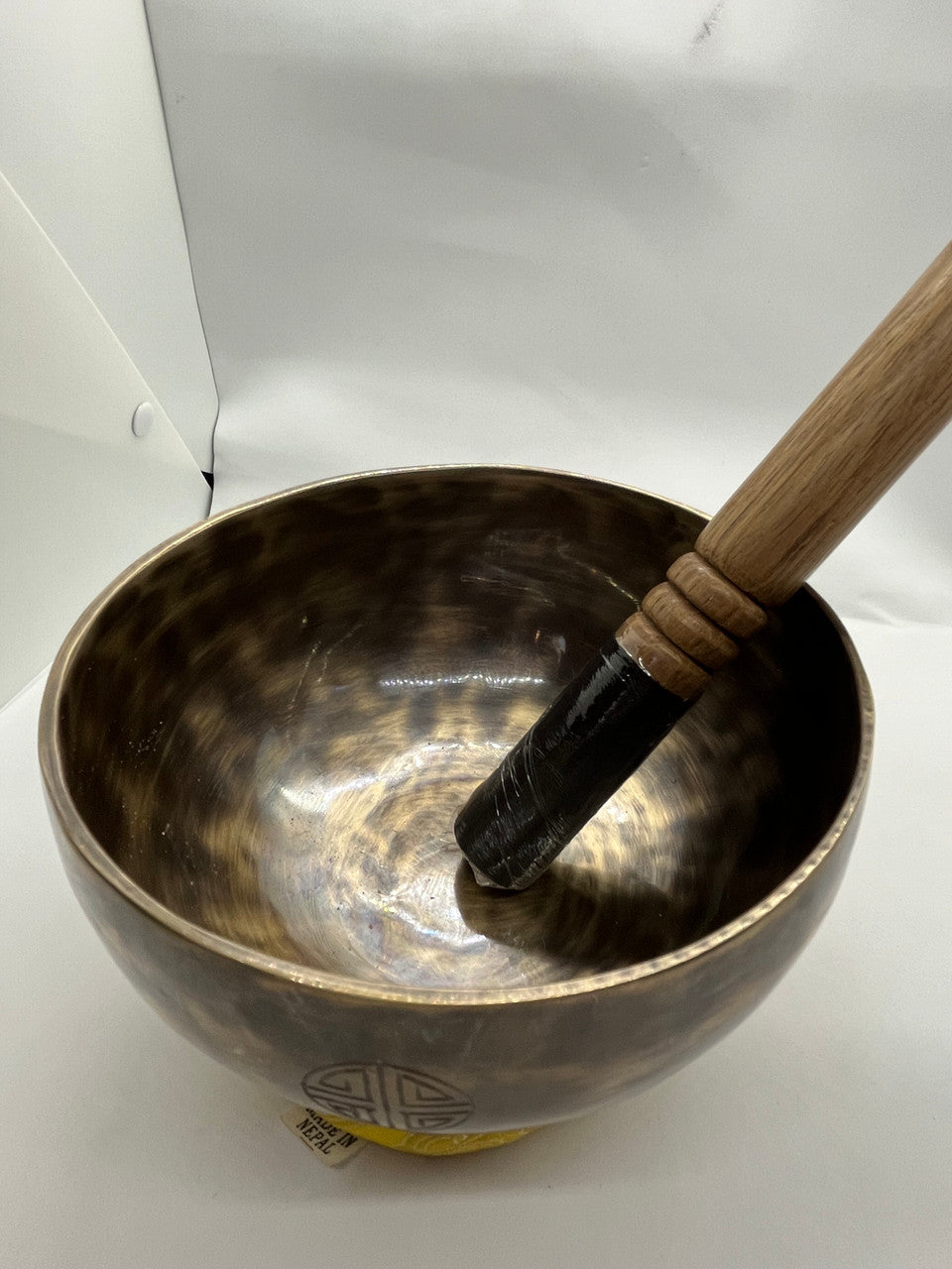 Tibetisch-buddhistische handgemachte 8 Metalle Vollmond Heilung Klangschale