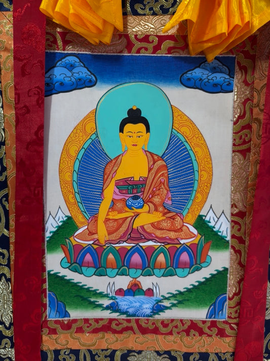 Tibetan Buddhist Shakyamuni Buddha hand painted thangka / shakyamuni buddha thangka painting