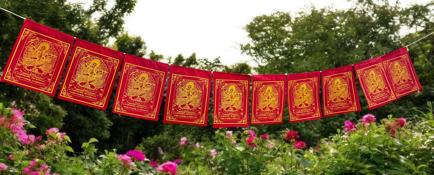 Tibetan buddhist Kurukulle / kurukulla cotton prayer flags