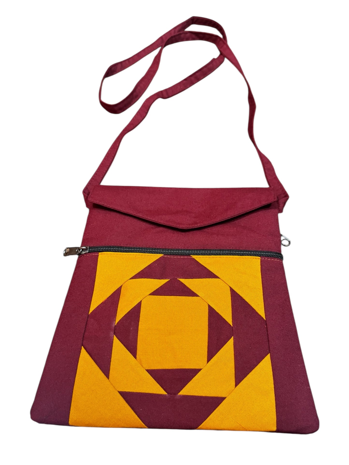 Tibetan buddhist traditional handmade cotton crossbody bag / side sling bag / monk bag
