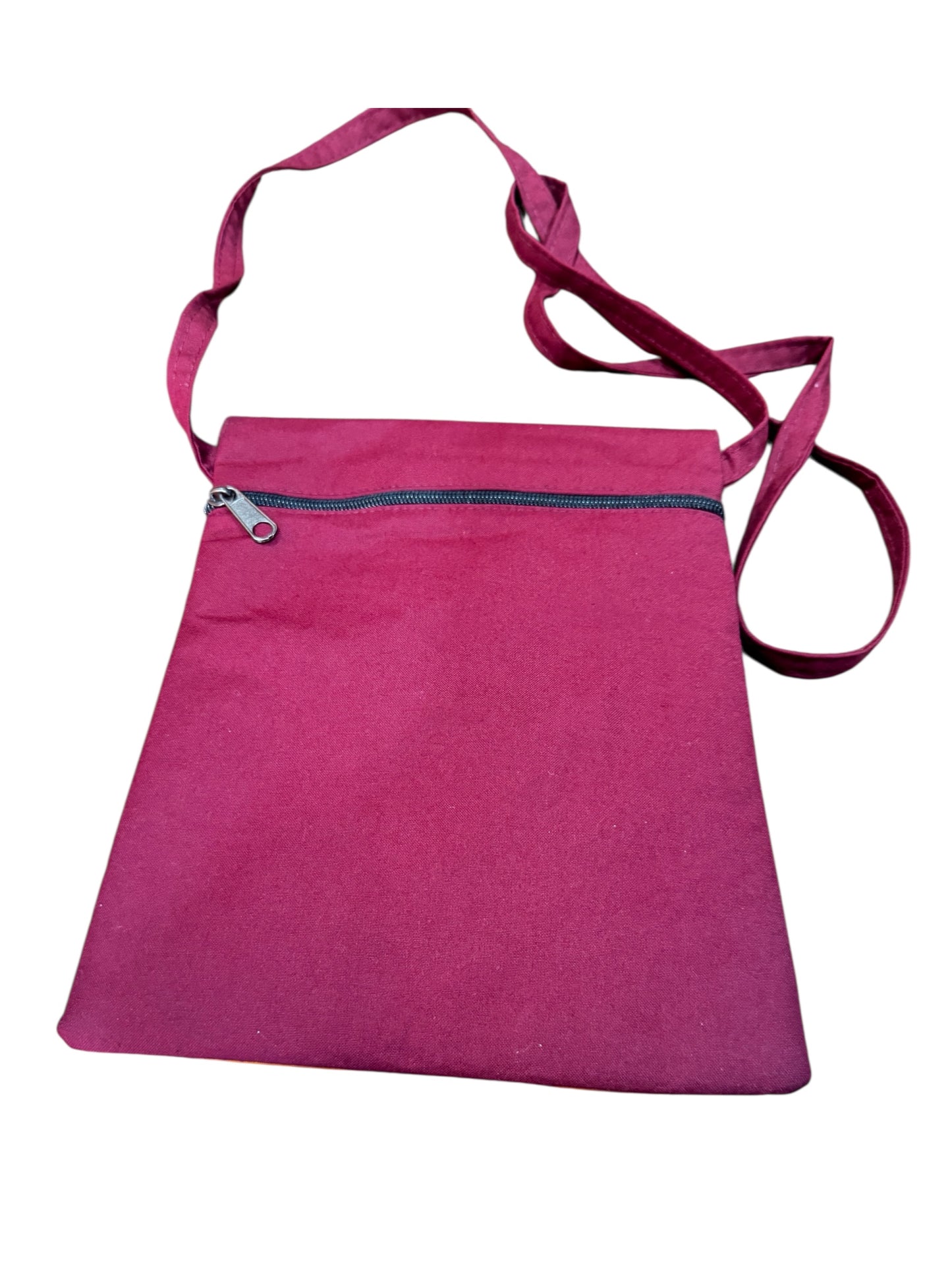Tibetan buddhist traditional handmade cotton crossbody bag / side sling bag / monk bag