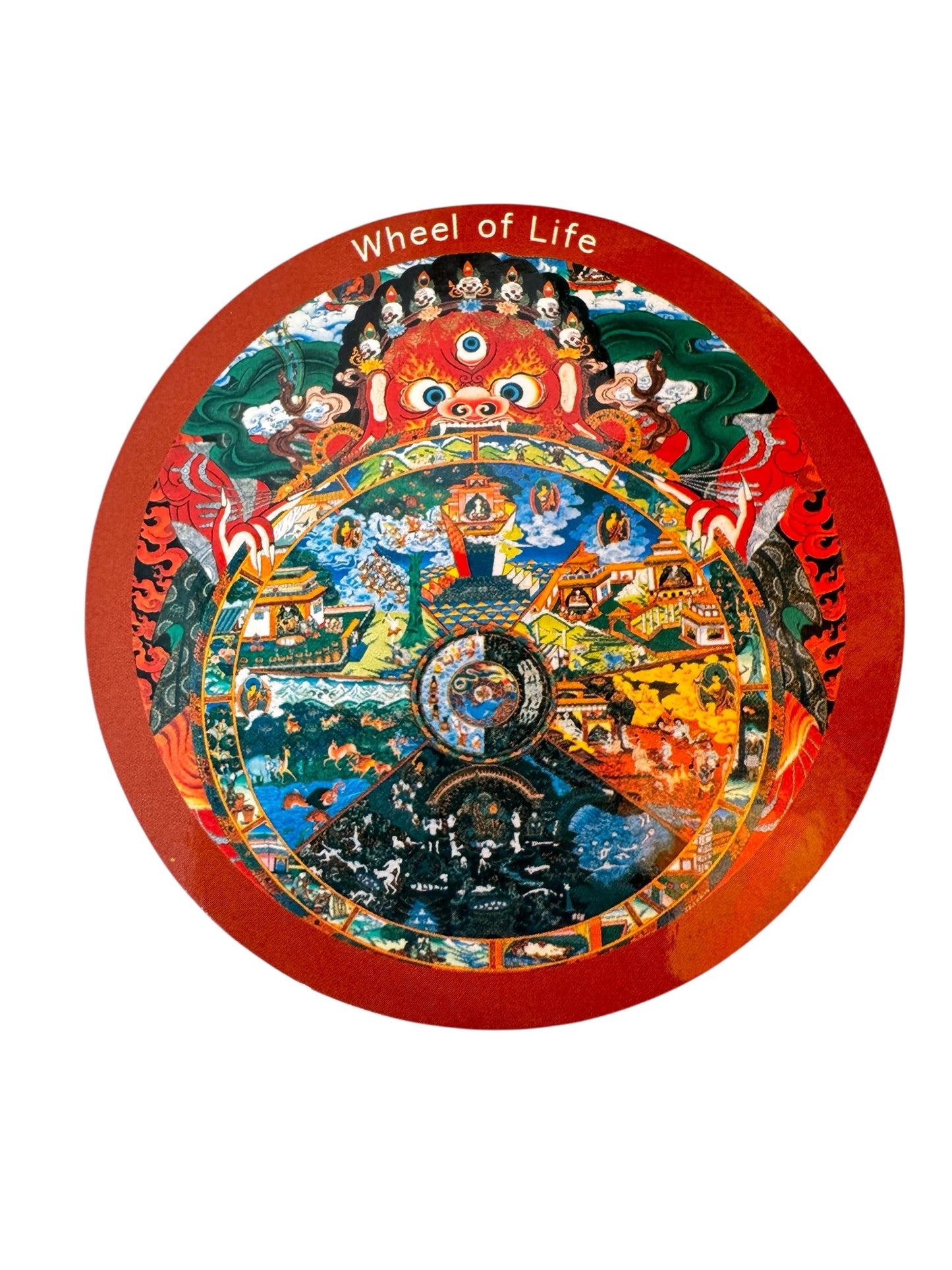 Tibetan buddhist ritual different deities and mandala fridge magnets / from Nepal