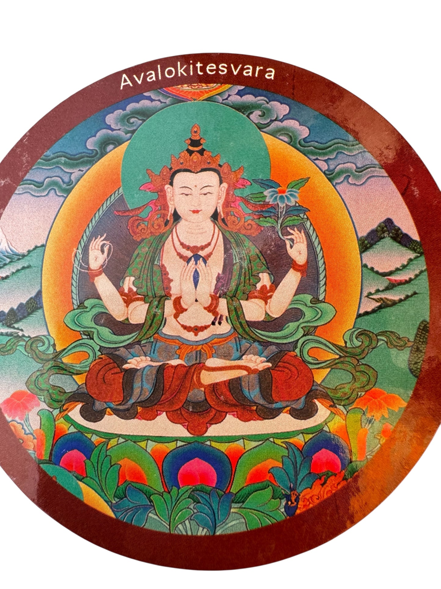 Tibetan buddhist ritual different deities and mandala fridge magnets / from Nepal