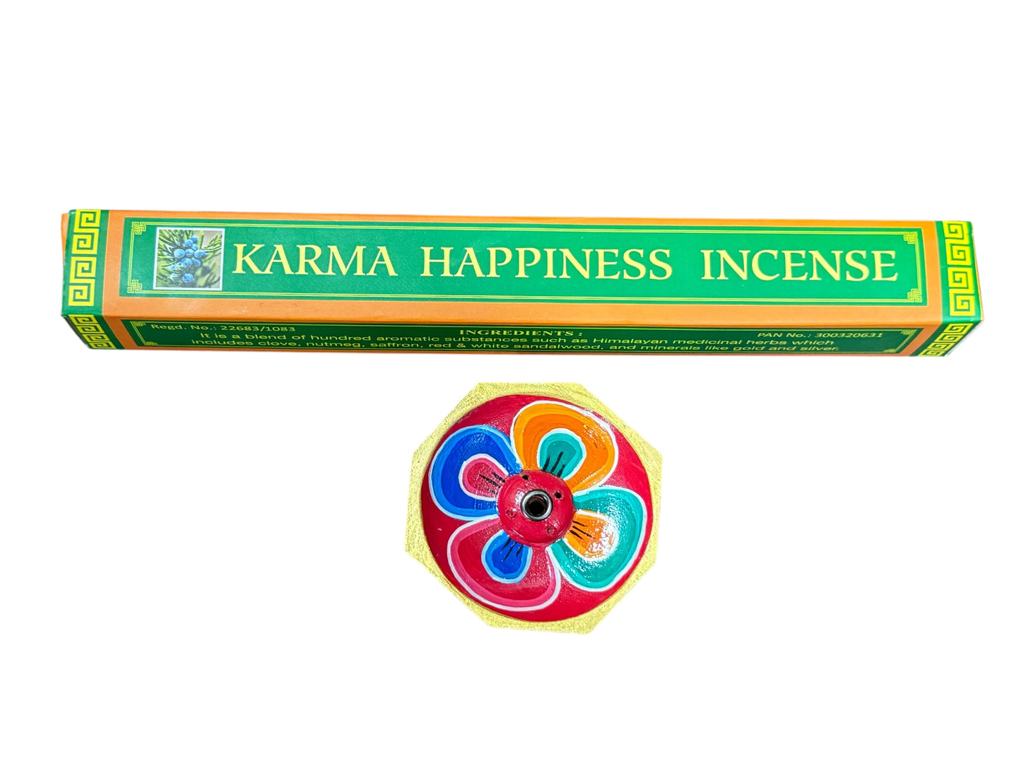 Nepalese buddhist traditional handmade natural karma happiness incense stick / free incense holder