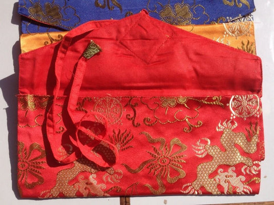 Couverture de livre / couverture de texte en brocart de soie du bouddhisme tibétain Pecha Dharma