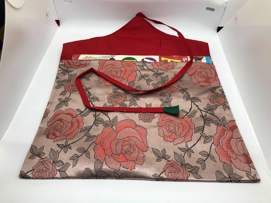 Couverture de livre/couverture d'ordinateur portable/taille A/4 en brocart de soie à motif de fleurs bouddhistes tibétaines