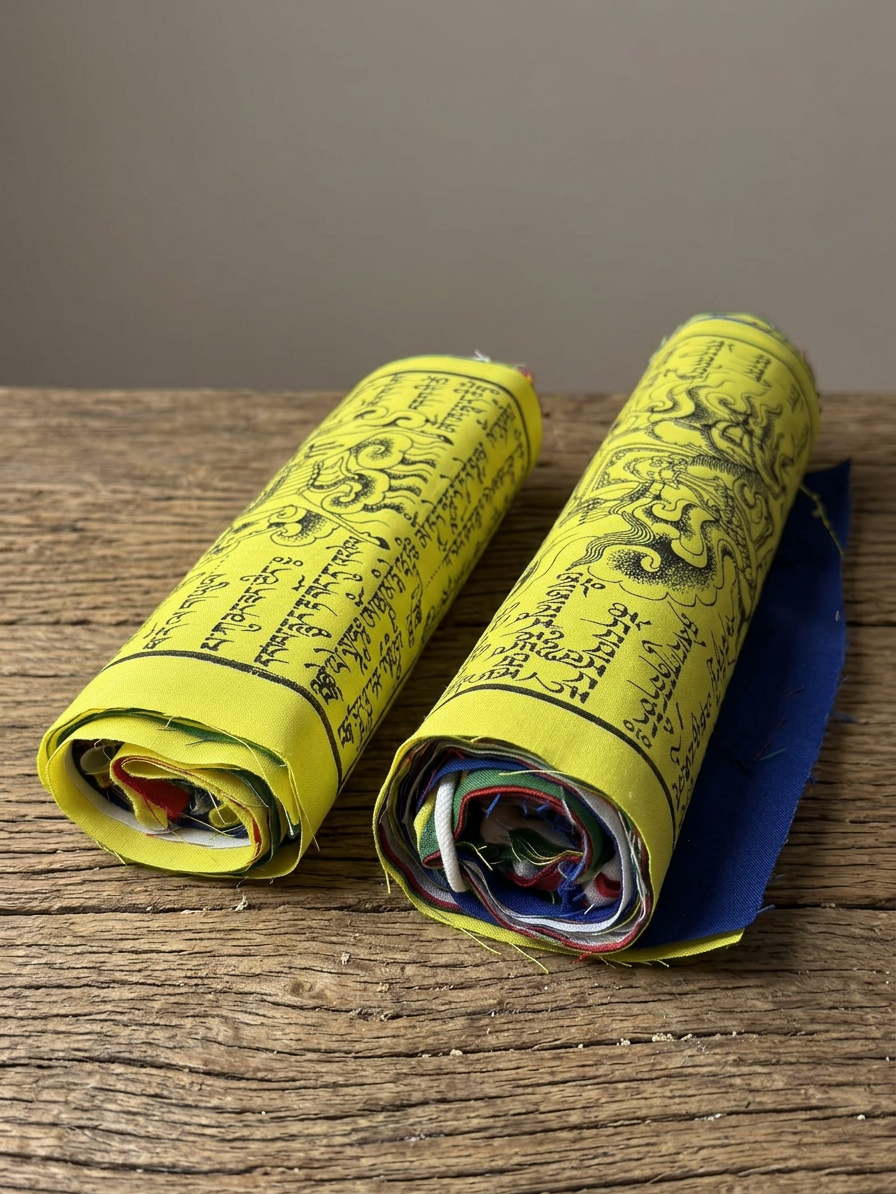 Tibetan buddhist high quality mix deities cotton prayer flags/ lungta