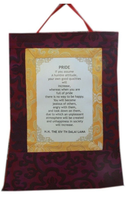 Dalai Lama Message Thangka / Wall Hanging / Pride