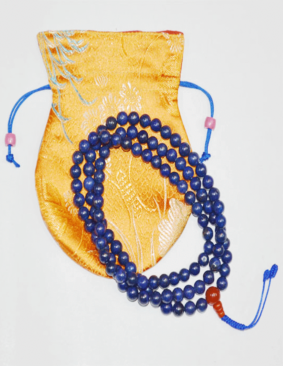 Tibetan Buddhist Lapis Lazuli Mala Prayer Beads