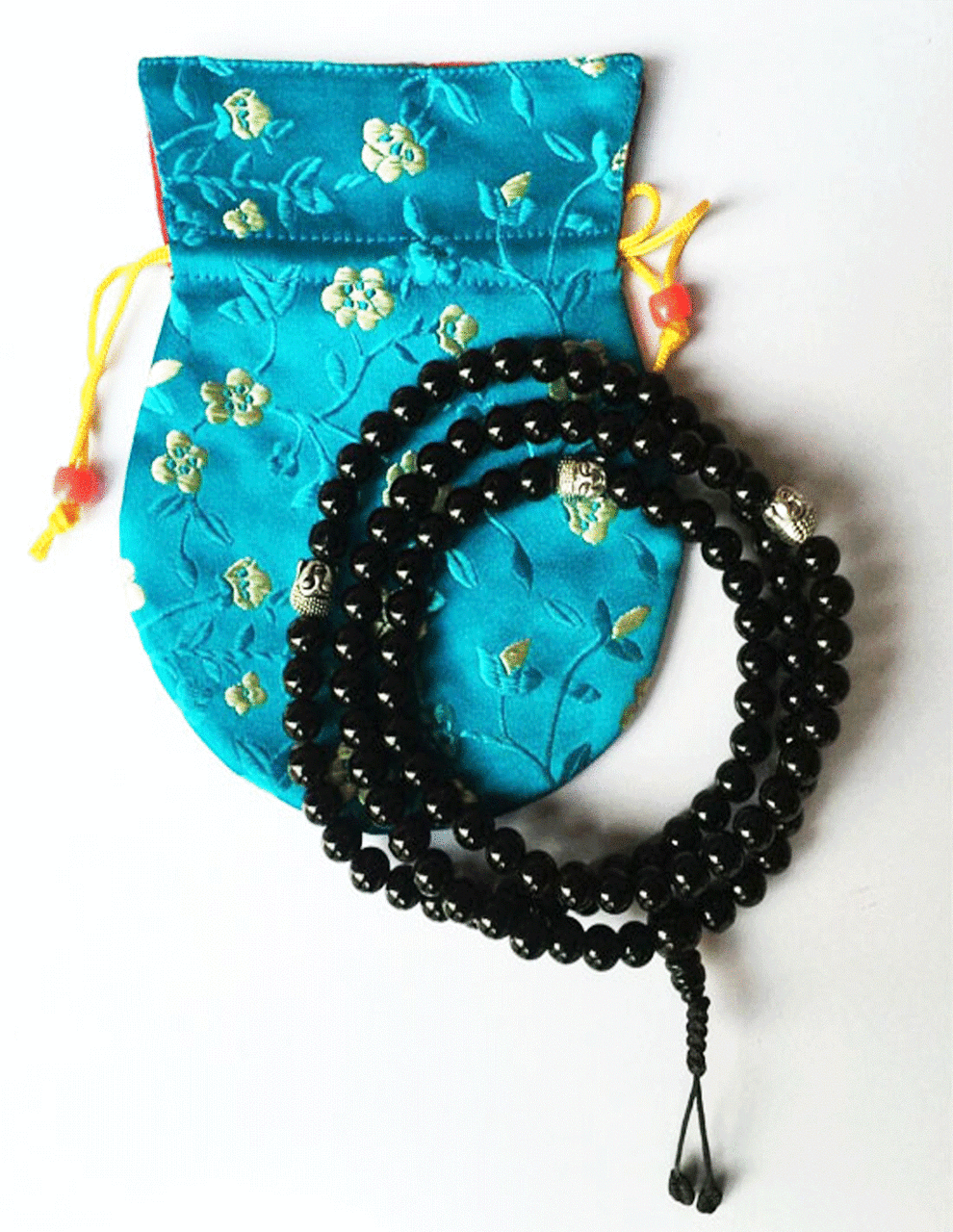 Tibetan Buddhism Black Onyx Mala / Prayer Bead