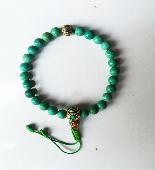 Turquoise Hand Mala / Bracelet / Wrist Mala