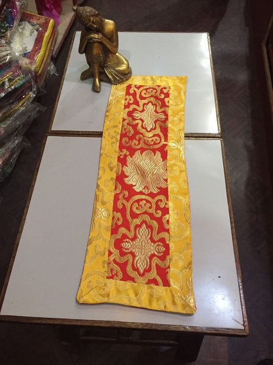 Tibetan Brocade Lotus Design Table Mat