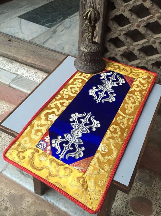 Tibetan Double Dorji Blue Placemat / Table Cover