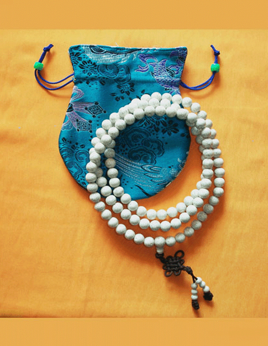 Tibetan Buddhist White Lotus Seed Mala Prayer Beads