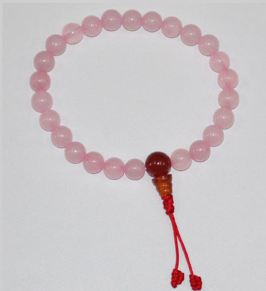 Rose Quartz Wrist Mala / Hand Mala / Bracelet