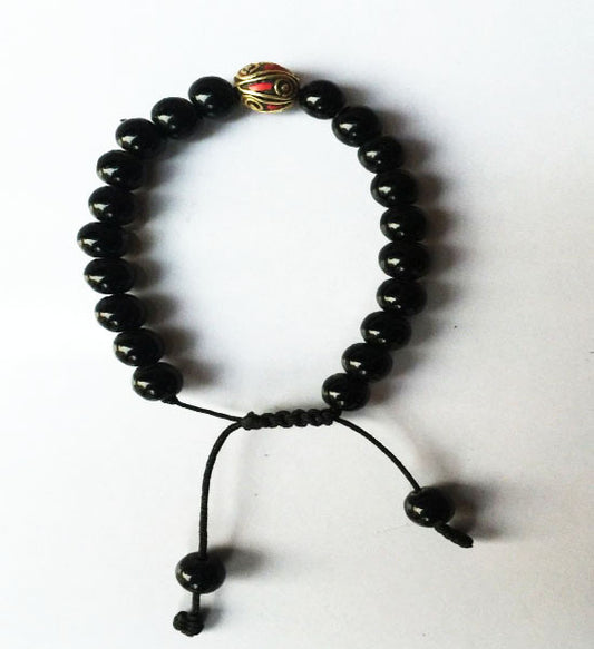 Black Onyx Hand Mala / Bracelet / Wrist Mala