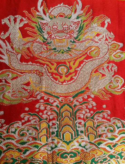 Tibetan Buddhist Red dragon table placemat