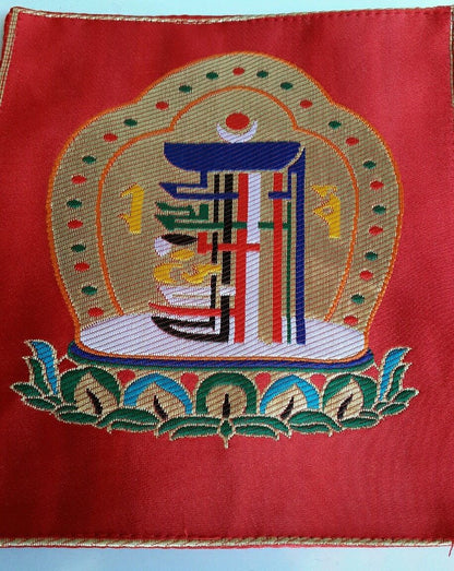 Bouddhisme tibétain Kalachakra Petit set de table rouge
