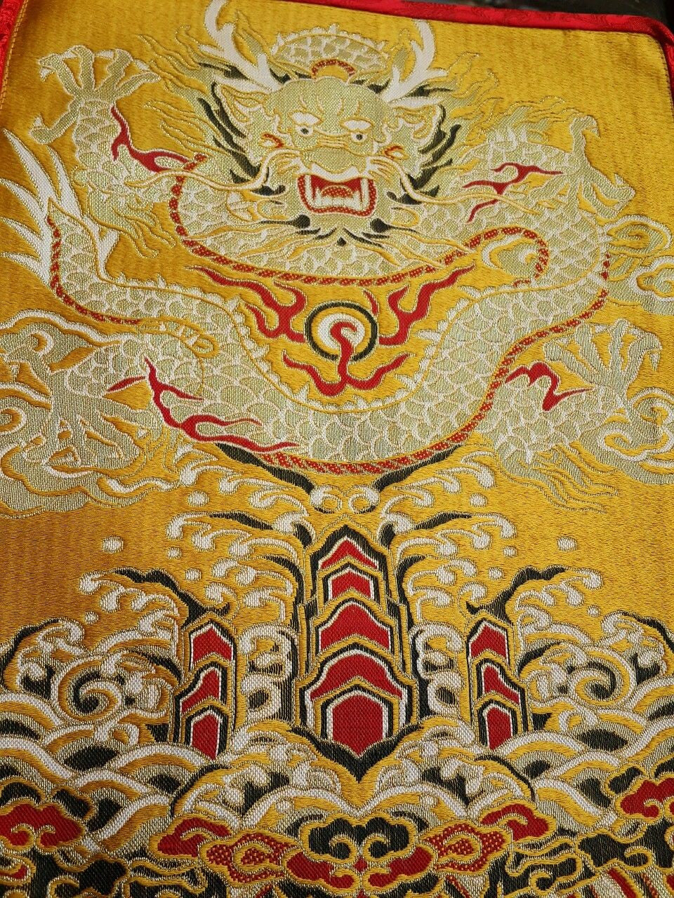 Tibetan Buddhism Dragon Placemat / Table Cover