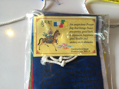 Drapeau de prière tibétain en coton Windhorse