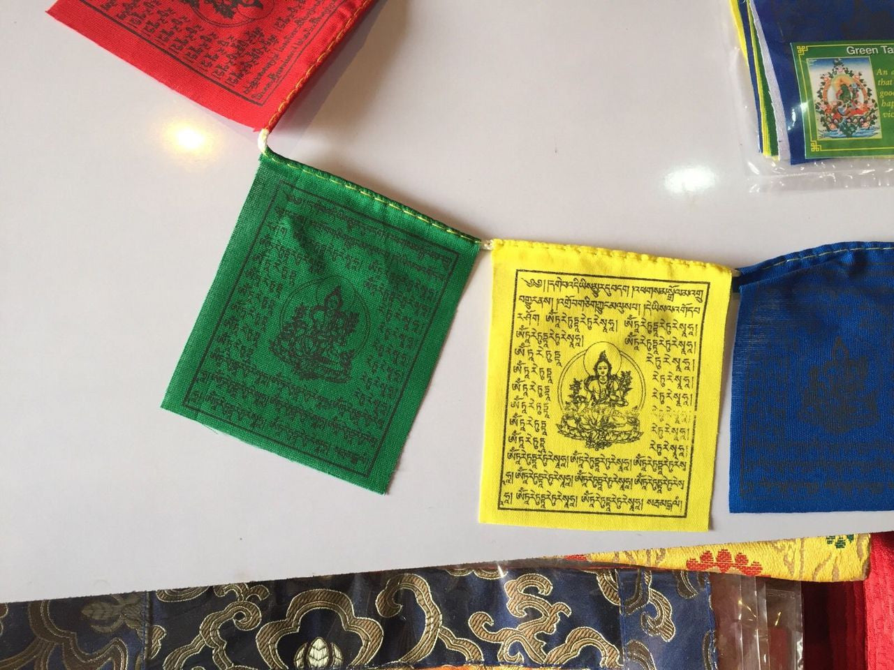 Tibetan Buddhism Green Tara Cotton Prayer Flag