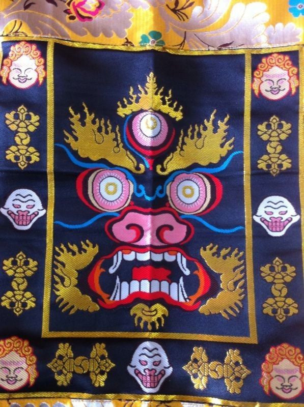 Tibetan Silk Brocade Tantric Mahakala Monk Dance Apron / Wall Hanging