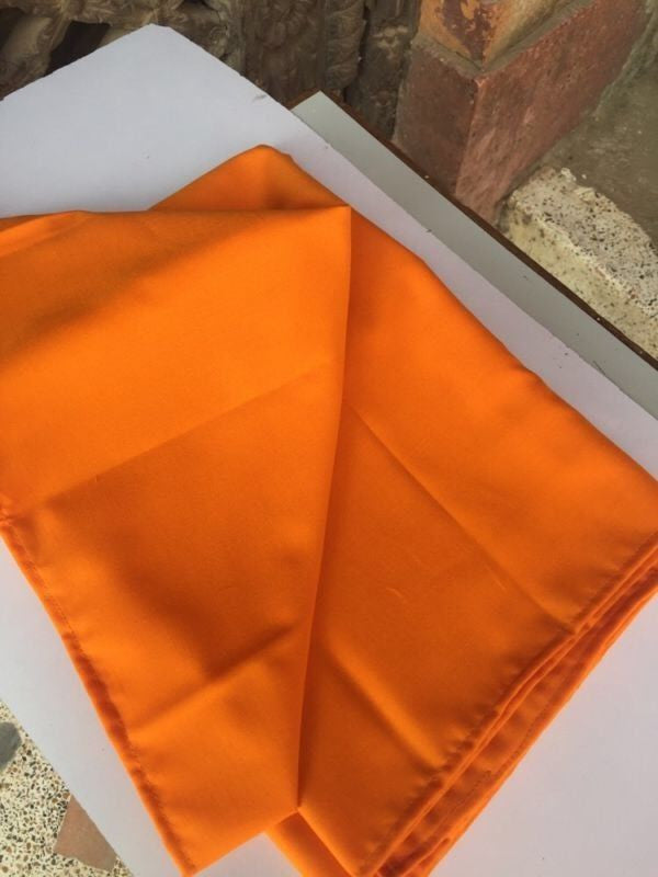 TIBETAN YELLOW / ORANGE COTTON MEDITATION SHAWL / ZEN