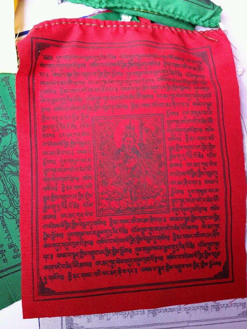 Tibetan Buddhism high quality mix deities cotton prayer flag/ lungta /from nepal