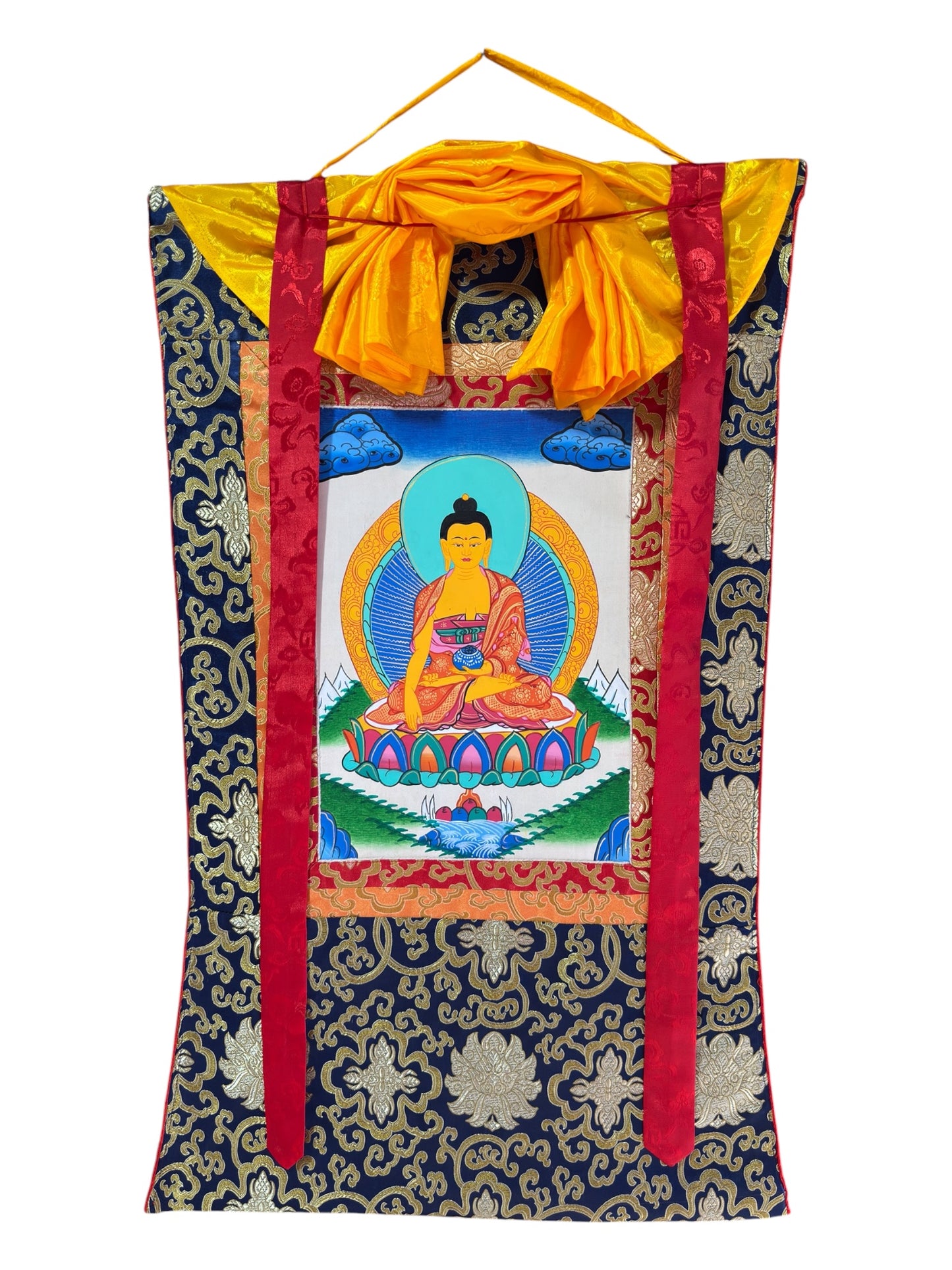 Tibetan Buddhist Shakyamuni Buddha hand painted thangka / shakyamuni buddha thangka painting