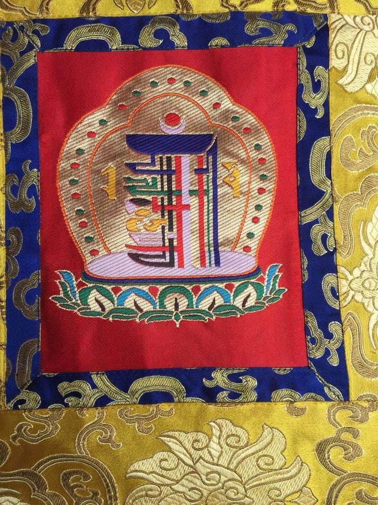 Tibetan Buddhism Silk Brocade Kalachakra wall hanging/ Thangka