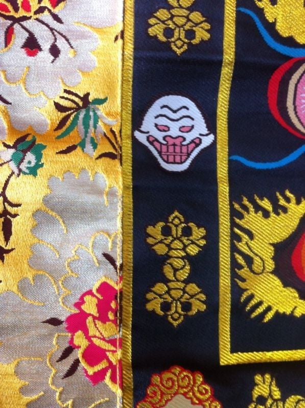 Tibetan Silk Brocade Tantric Mahakala Monk Dance Apron / Wall Hanging