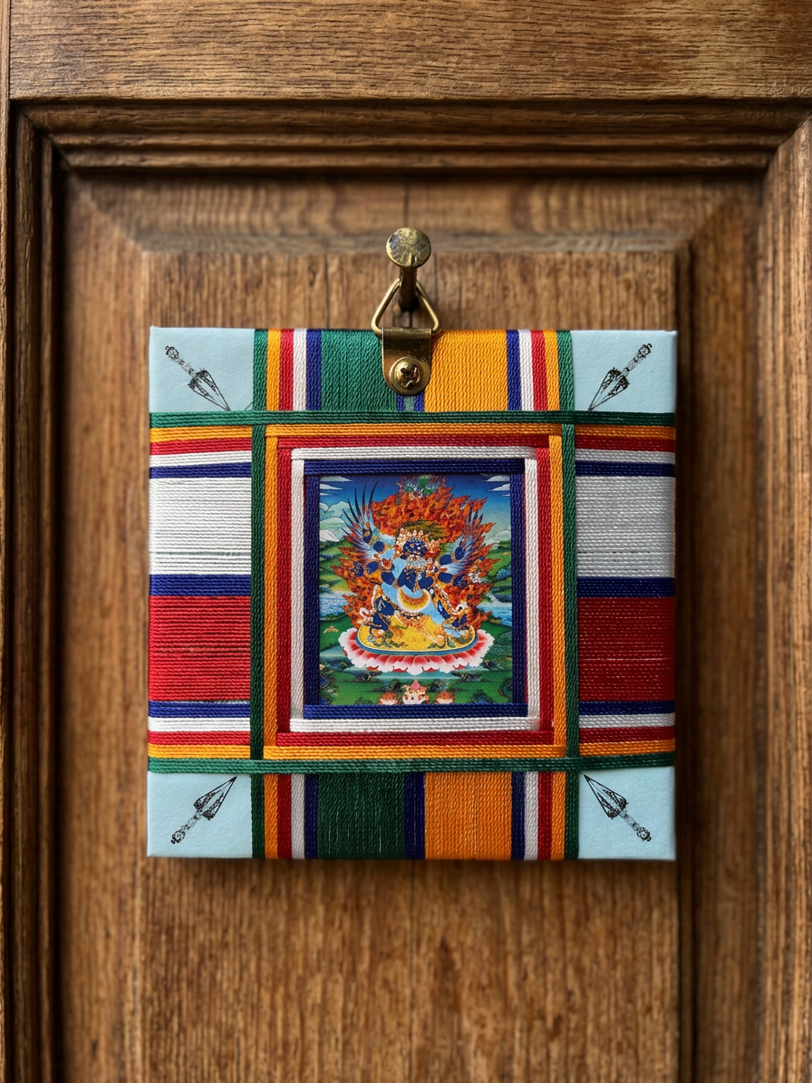 Tibetan Buddhist Vajrakilaya /Dorje Phurba Protective Mantra Amulet Door Hanging / wall hanging – Handmade in Nepal