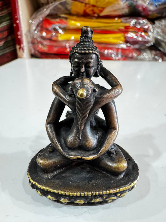 Nepalese buddhist small handmade samantabhadra statue