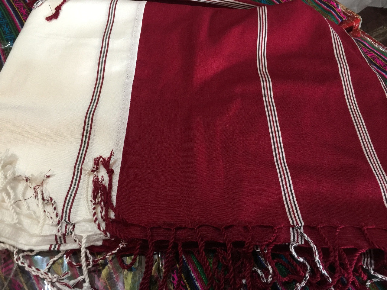 Tibetan buddhist pashmina & silk ngakpa meditation shawl / monk shawl / yoga shawl