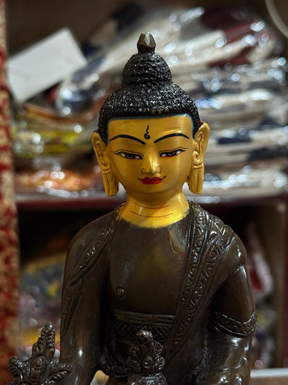 Nepalese handmade copper medicine buddha statue/ high quality